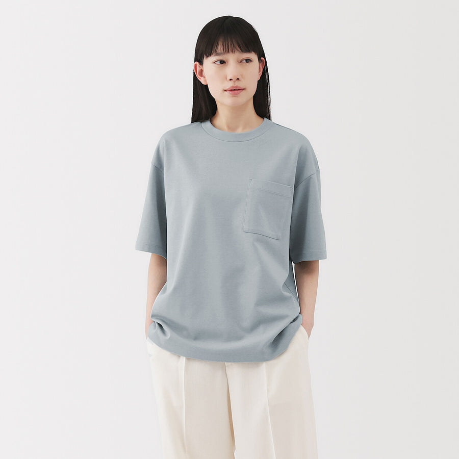 M's Cool touch wide-fit S/Slv T-shirtWhiteXS