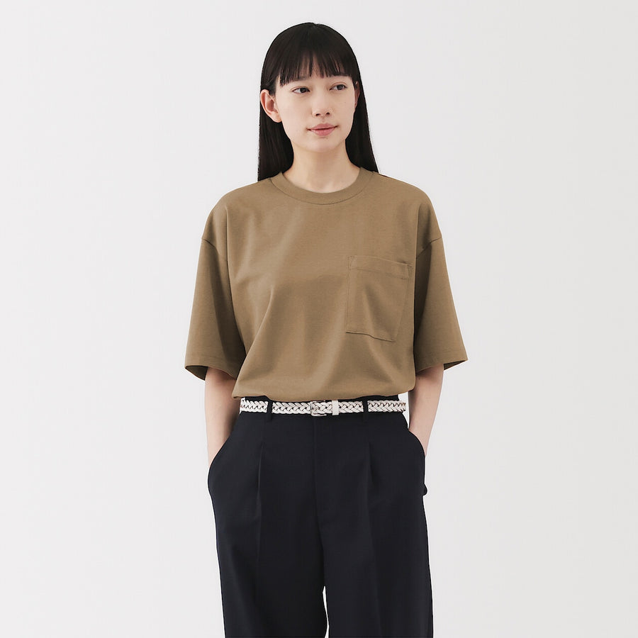 M's Cool touch wide-fit S/Slv T-shirtWhiteXS