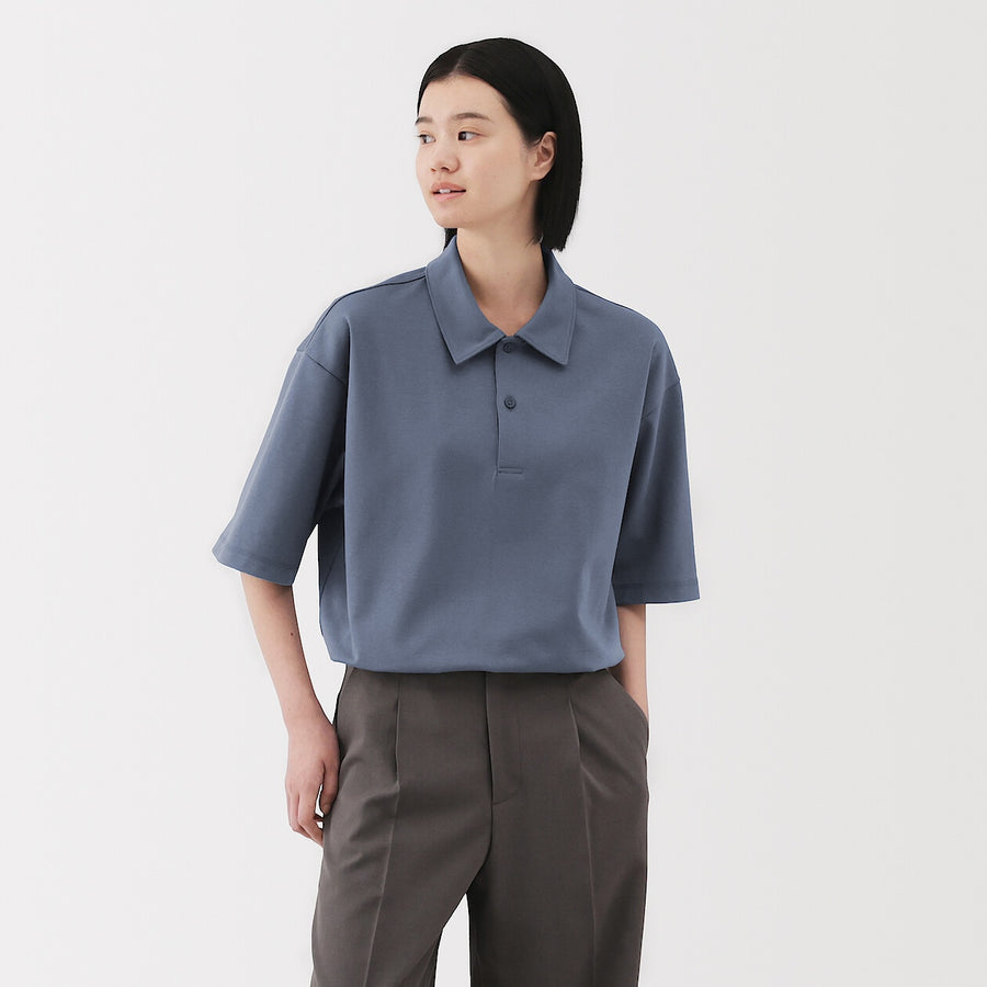Cool Touch Half Sleeve Wide Polo Shirt