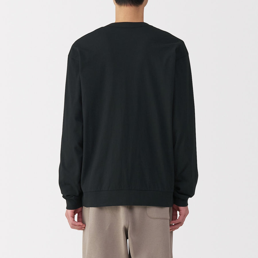 M's Washed jersey V neck cardigan(OS) Light greyXS