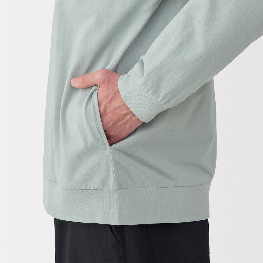 M's Washed jersey V neck cardigan(OS) Light greyXS