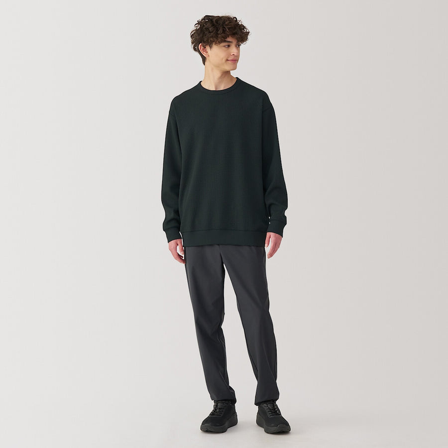 M's UV protection quick dry waffle crewneck LS TeeOff whtXS