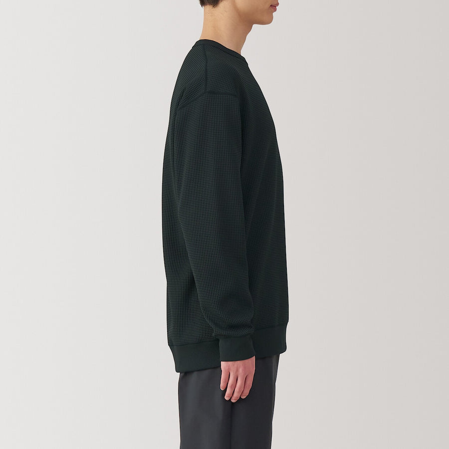 M's UV protection quick dry waffle crewneck LS TeeOff whtXS