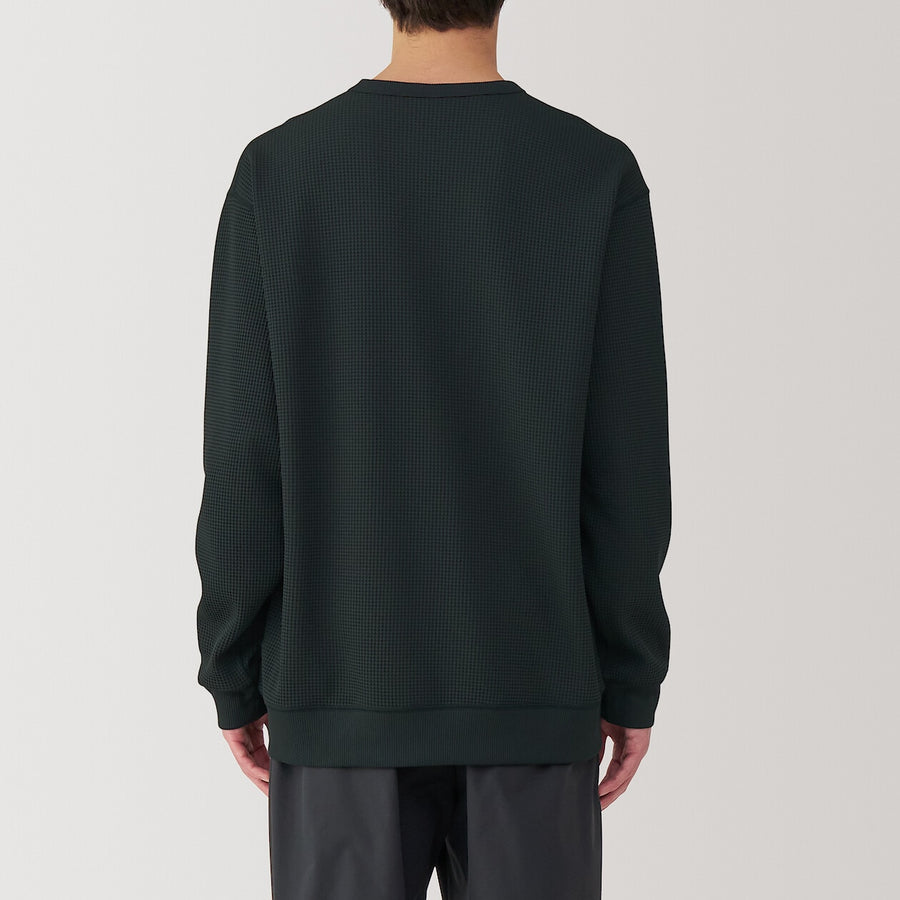 M's UV protection quick dry waffle crewneck LS TeeOff whtXS