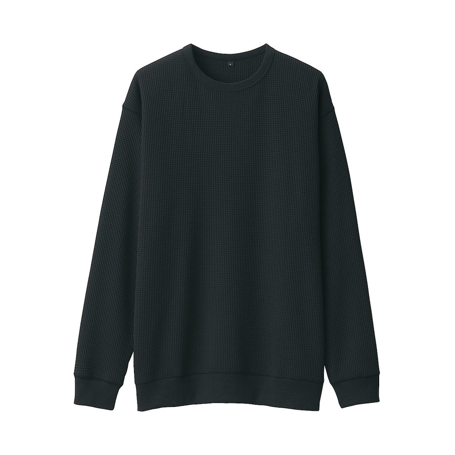 M's UV protection quick dry waffle crewneck LS TeeOff whtXS