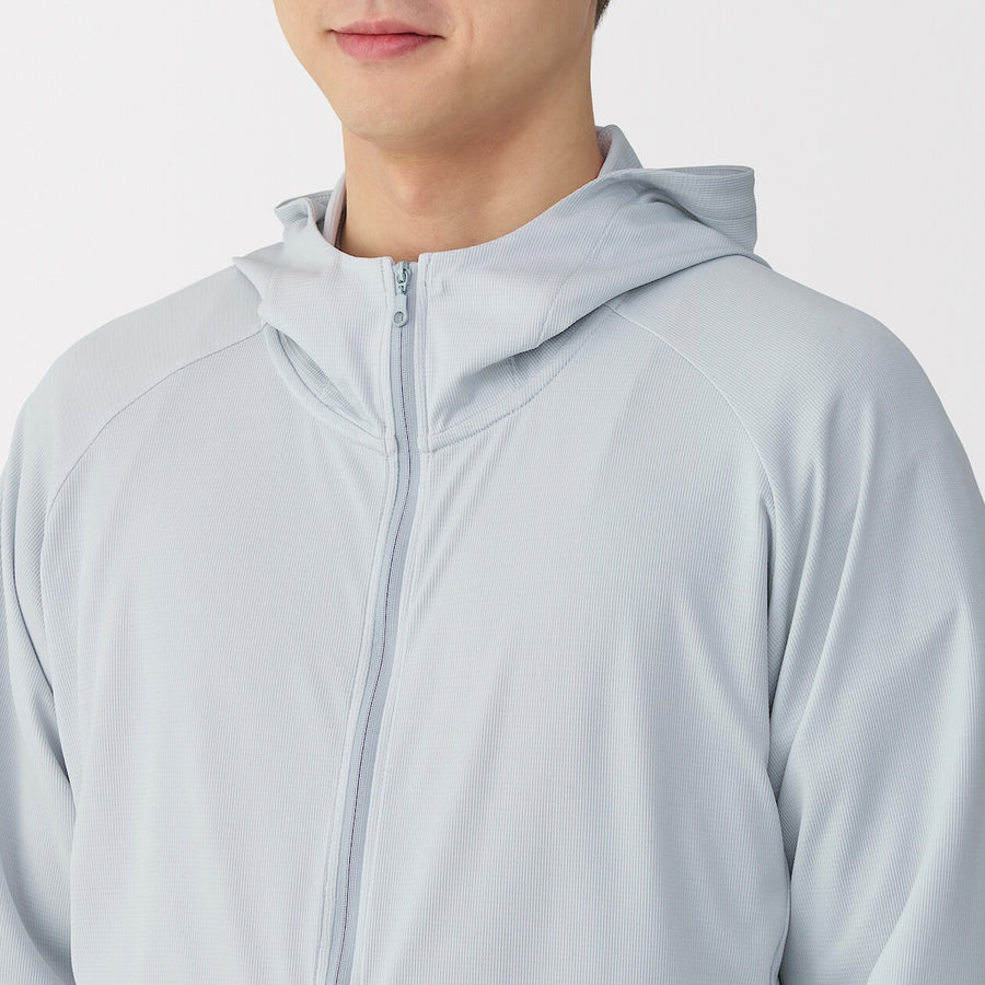 M's UV protection quick dry pocketable zip up hoodieL greyXS