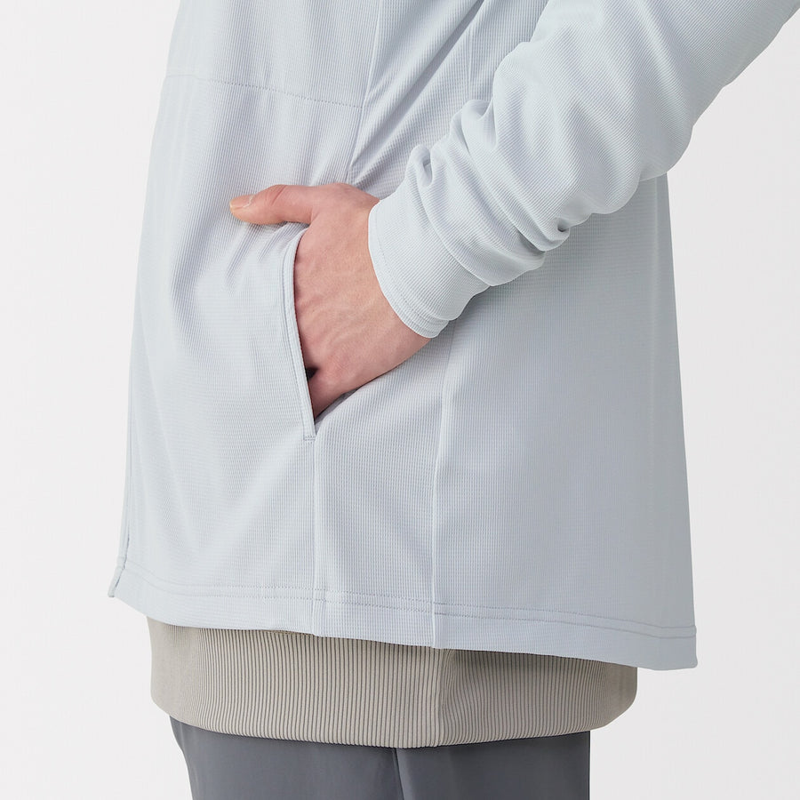 M's UV protection quick dry pocketable zip up hoodieL greyXS