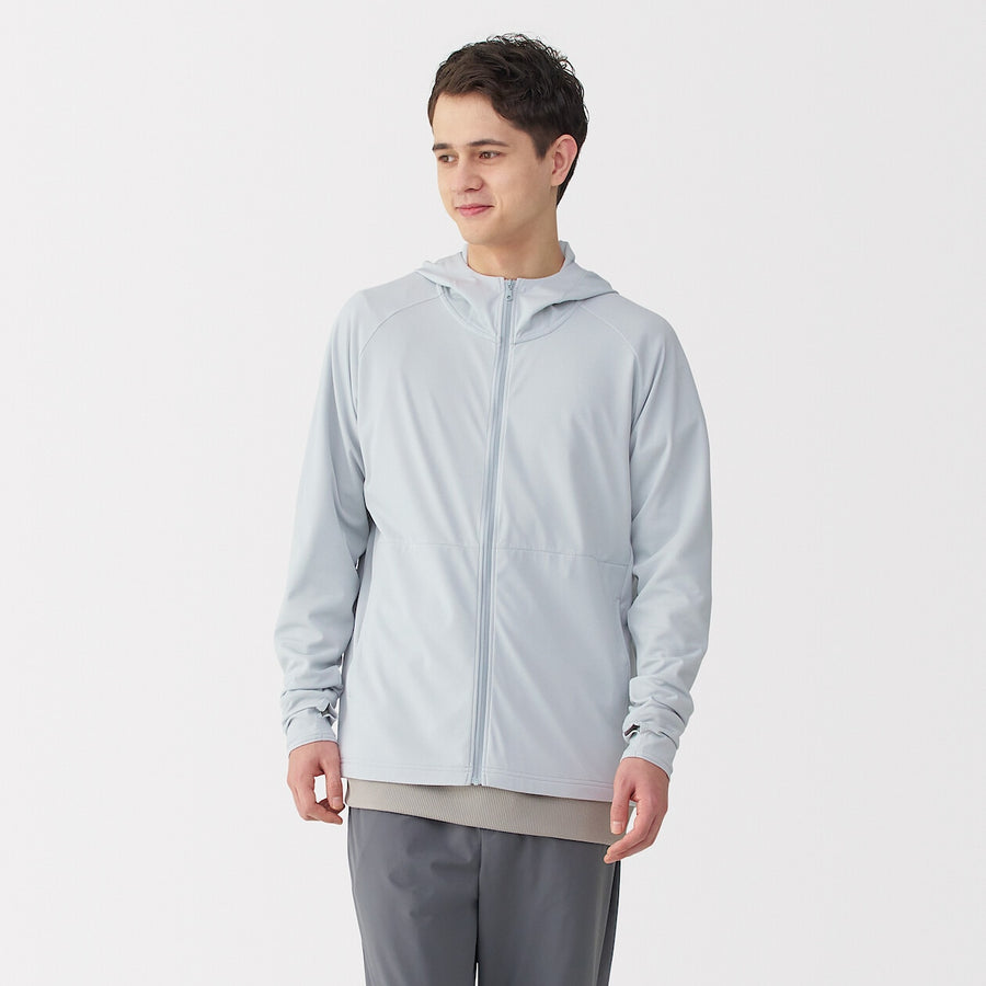 M's UV protection quick dry pocketable zip up hoodieL greyXS