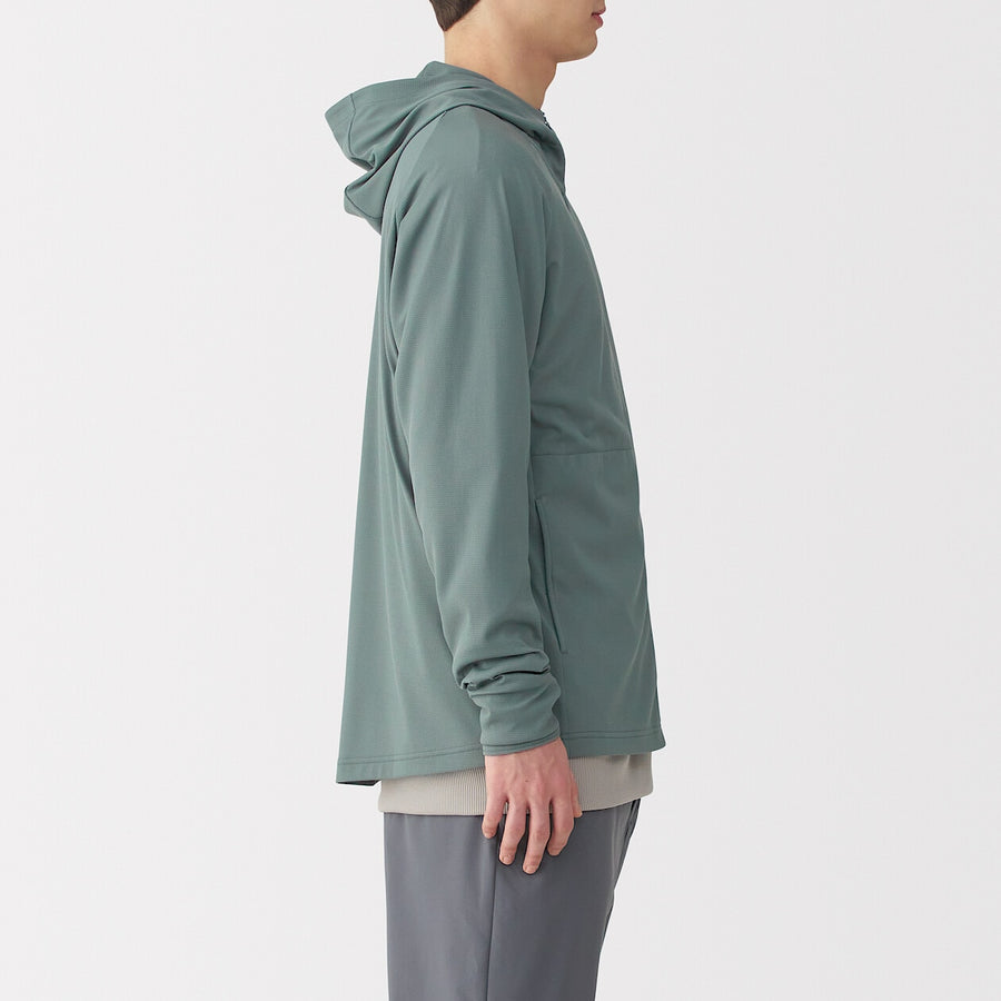 M's UV protection quick dry pocketable zip up hoodieL greyXS