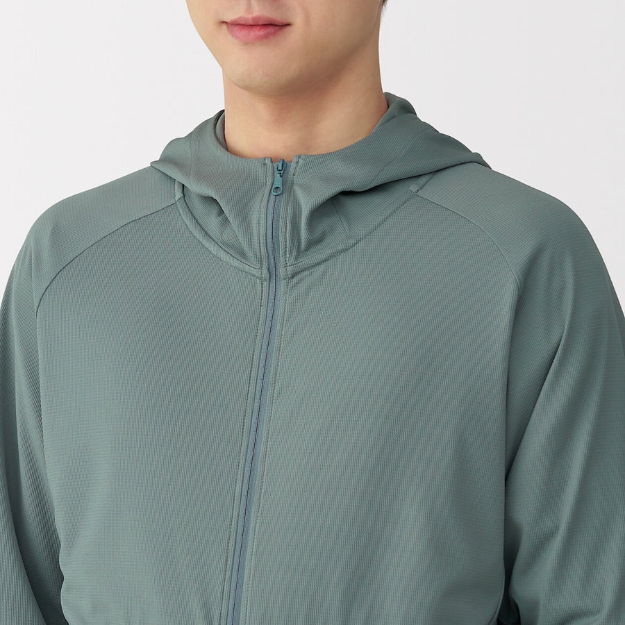 M's UV protection quick dry pocketable zip up hoodieL greyXS