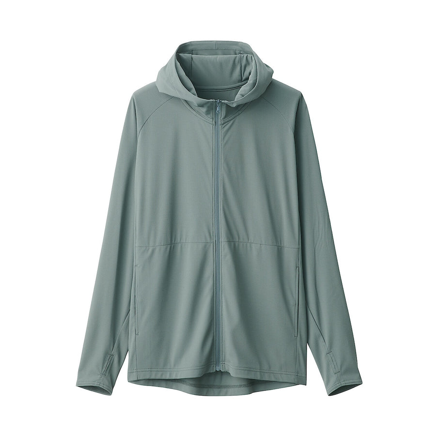 M's UV protection quick dry pocketable zip up hoodieL greyXS