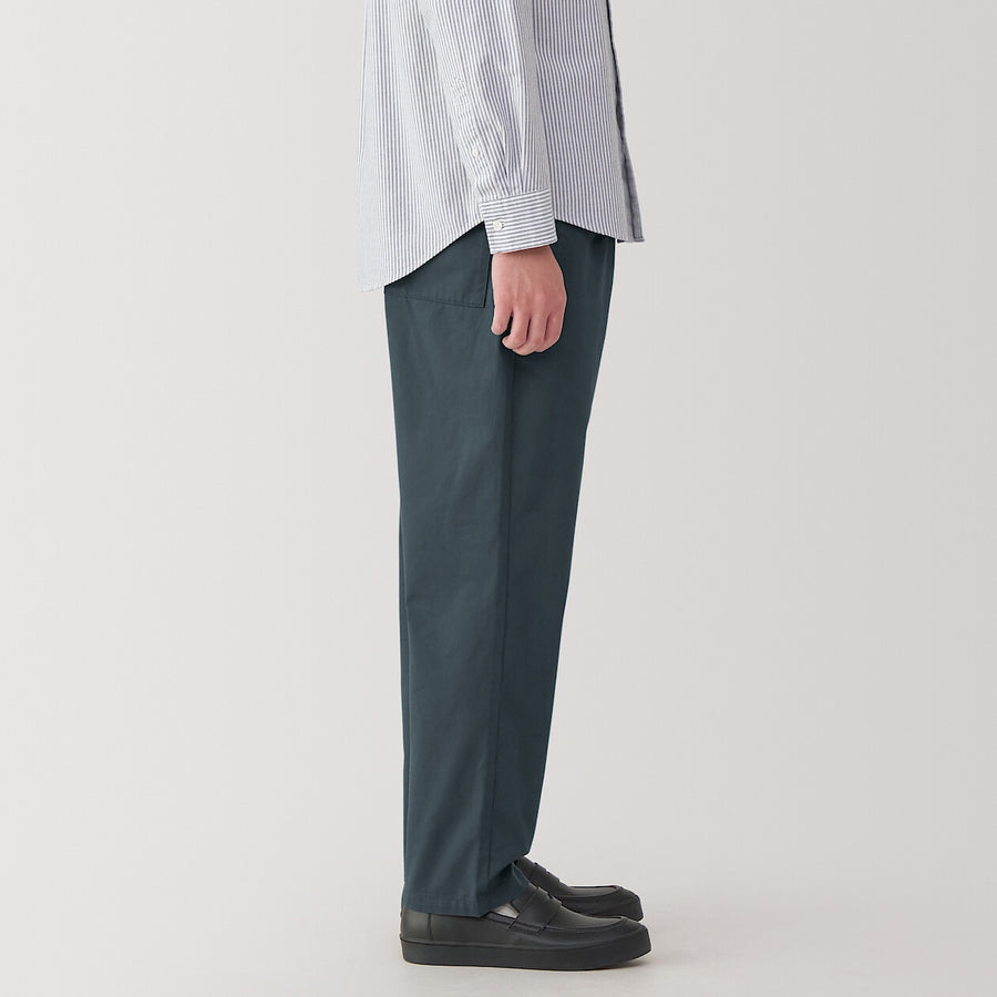 M's Washed cotton easy pants Charcoal greyXS