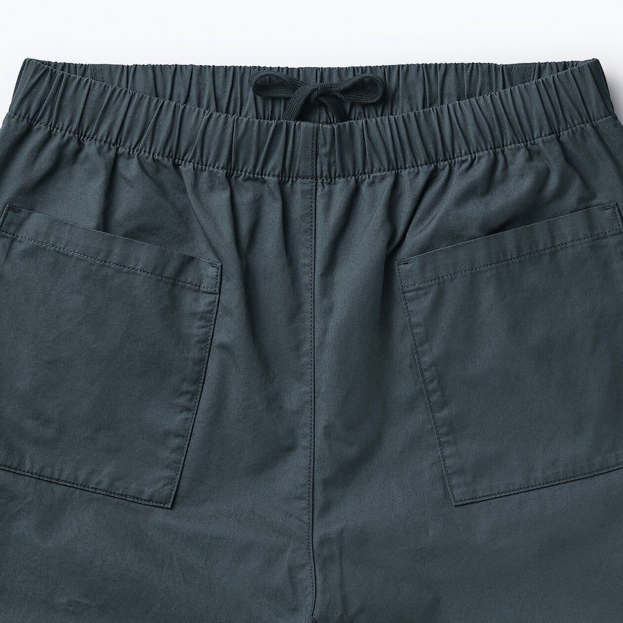 M's Washed cotton easy pants Charcoal greyXS