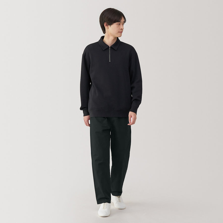 M's Washed cotton easy pants Charcoal greyXS