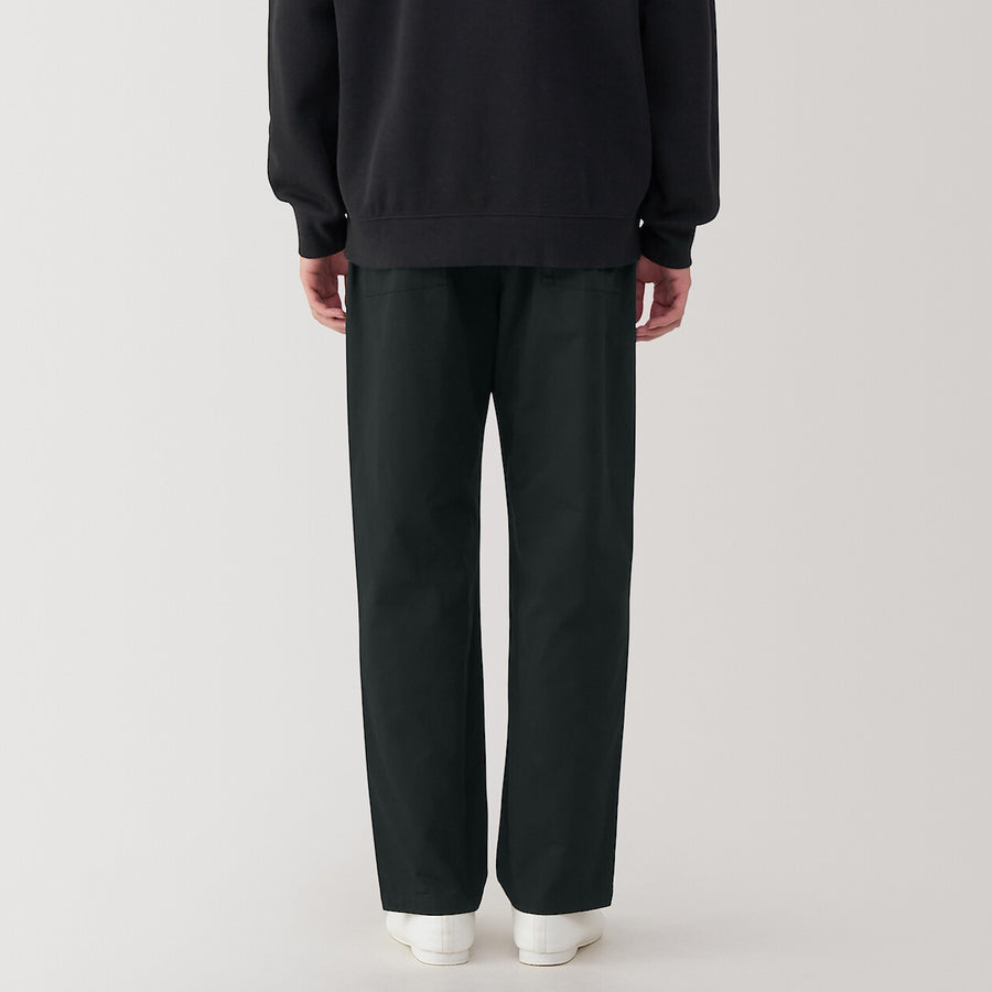 M's Washed cotton easy pants Charcoal greyXS