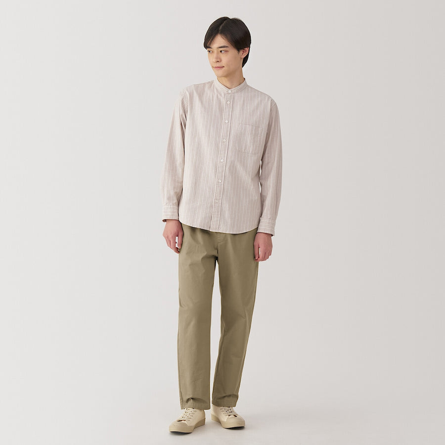 M's Washed cotton easy pants Charcoal greyXS