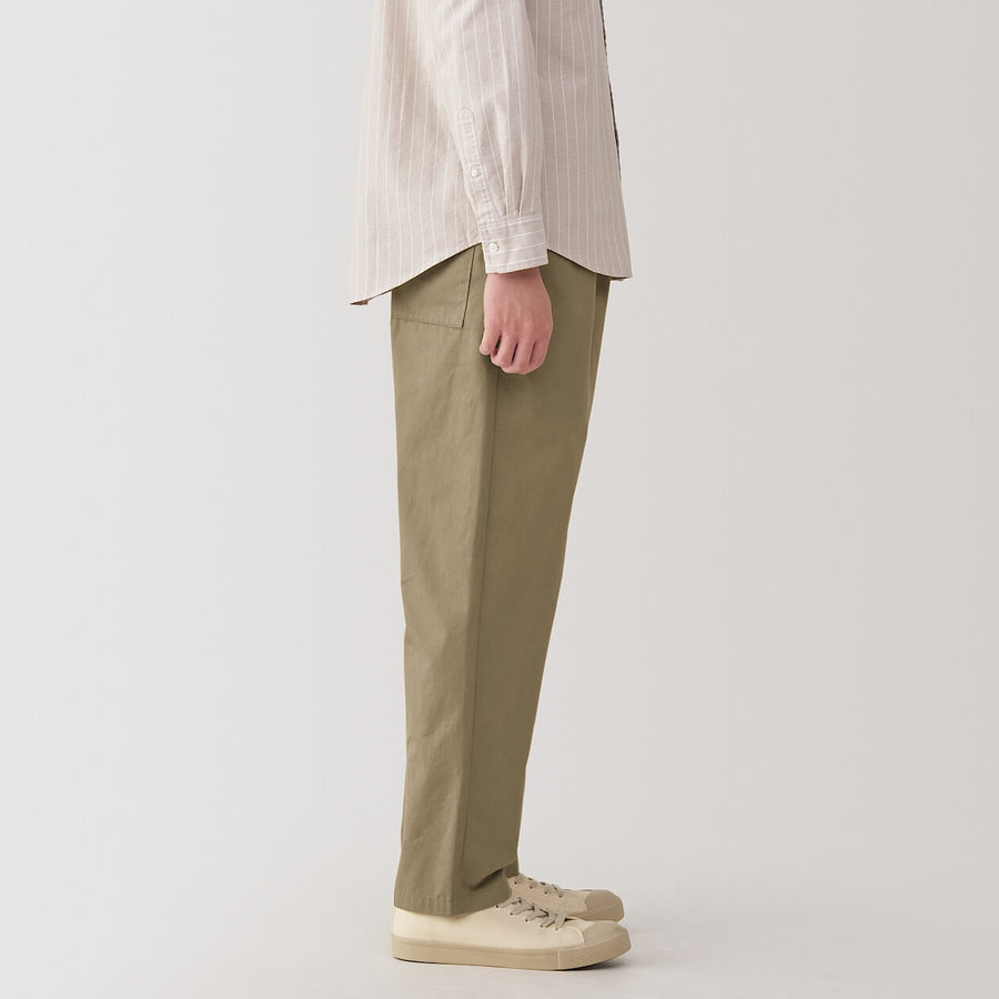 M's Washed cotton easy pants Charcoal greyXS
