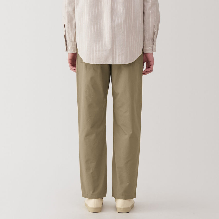 M's Washed cotton easy pants Charcoal greyXS