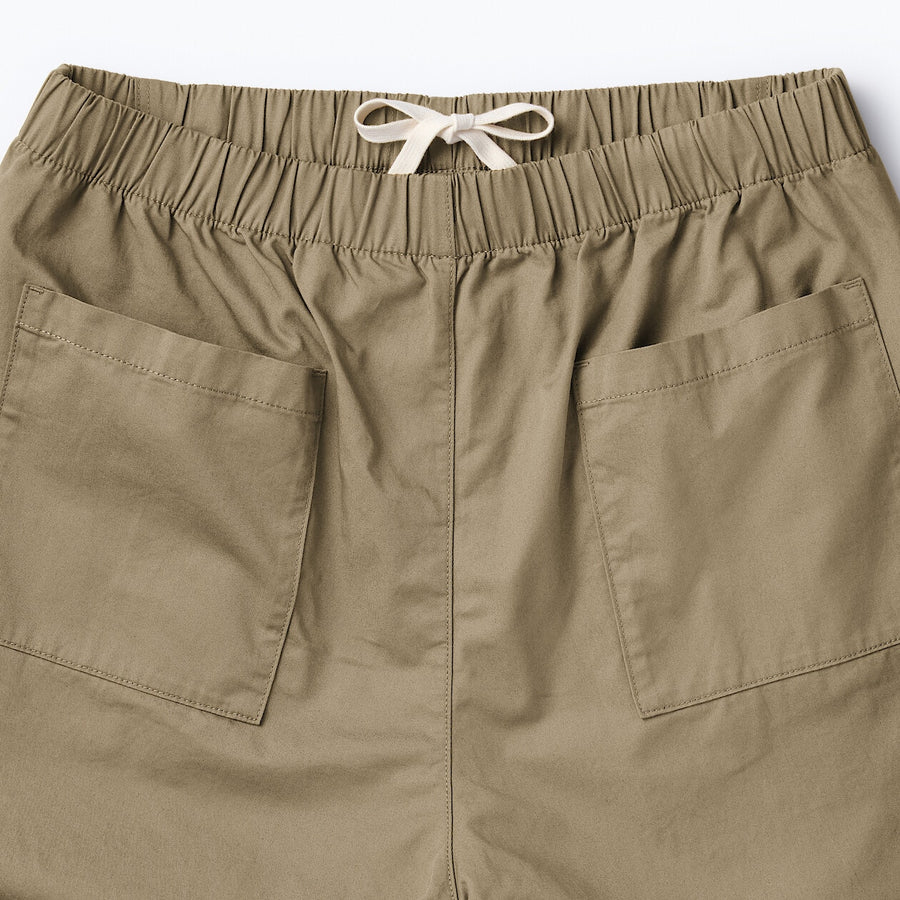 M's Washed cotton easy pants Charcoal greyXS