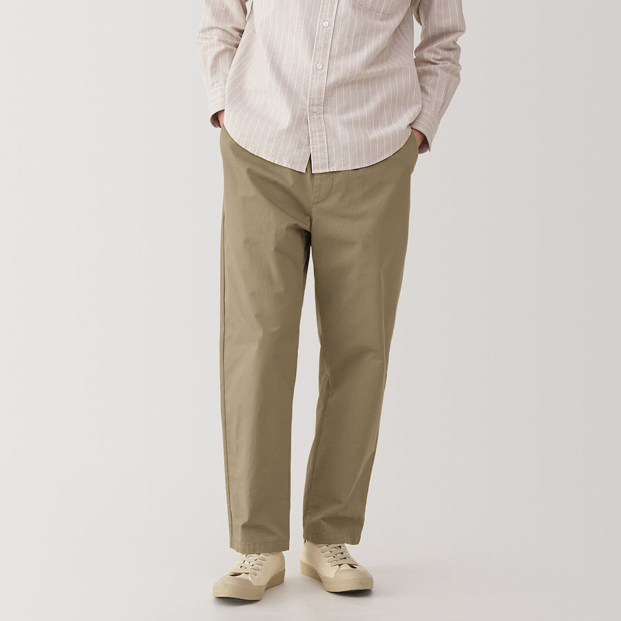 M's Washed cotton easy pants Charcoal greyXS