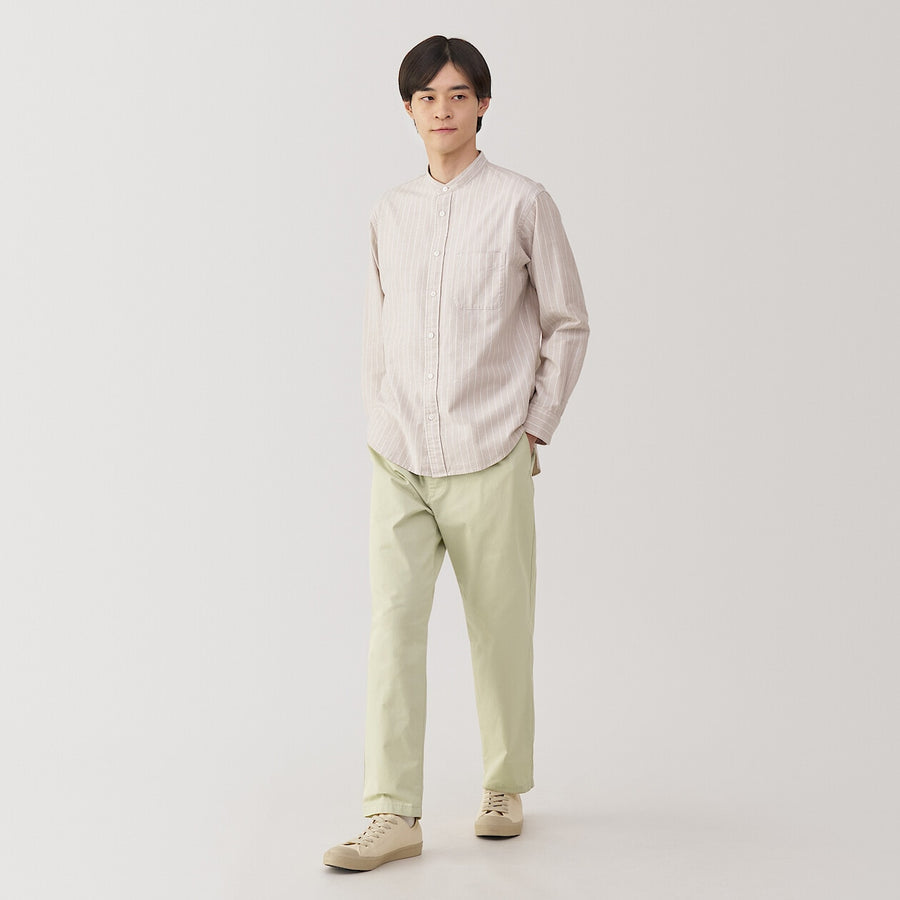 M's Washed cotton easy pants Charcoal greyXS