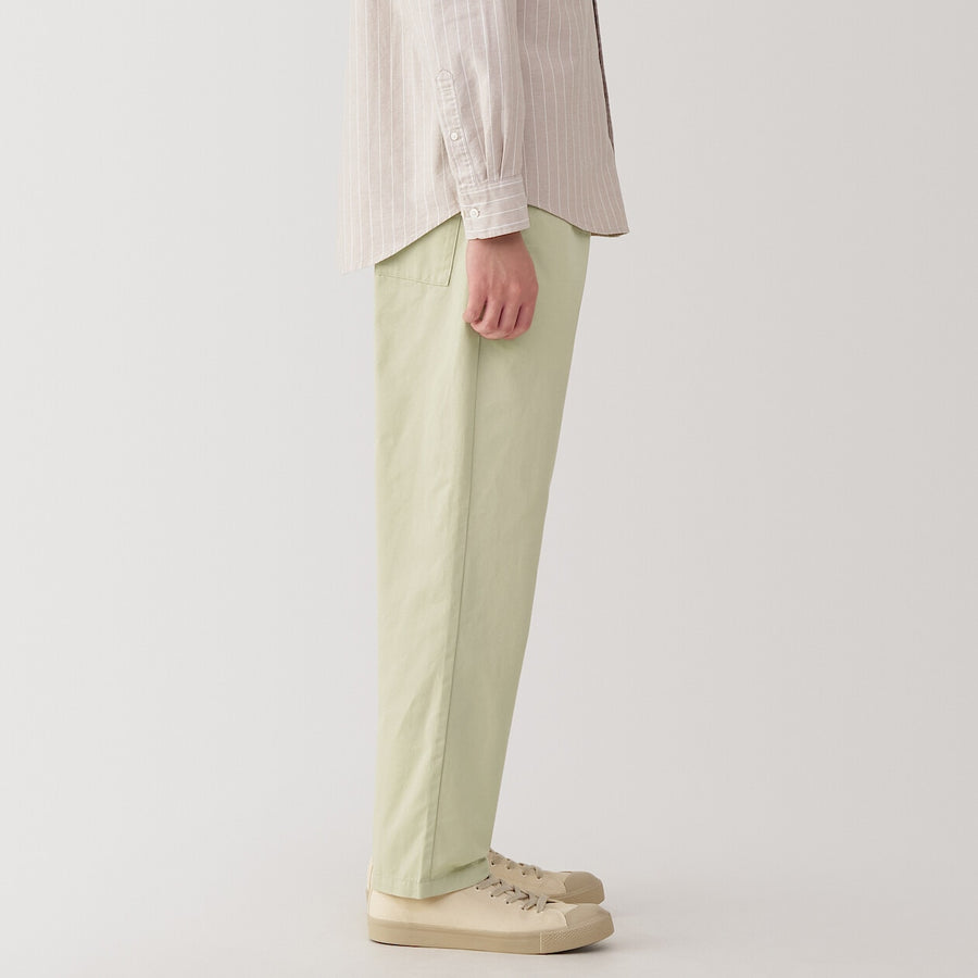 M's Washed cotton easy pants Charcoal greyXS