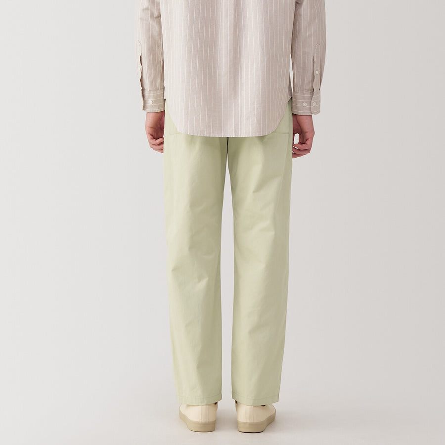 M's Washed cotton easy pants Charcoal greyXS