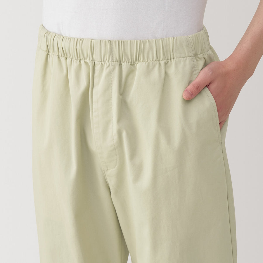 M's Washed cotton easy pants Charcoal greyXS