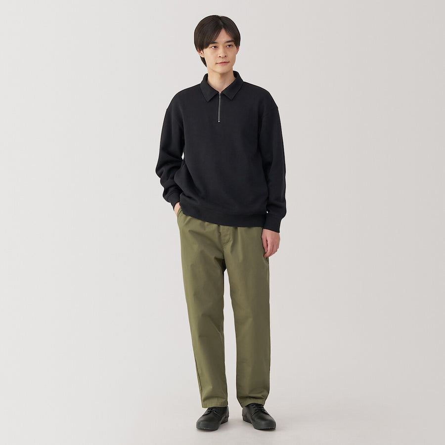M's Washed cotton easy pants Charcoal greyXS