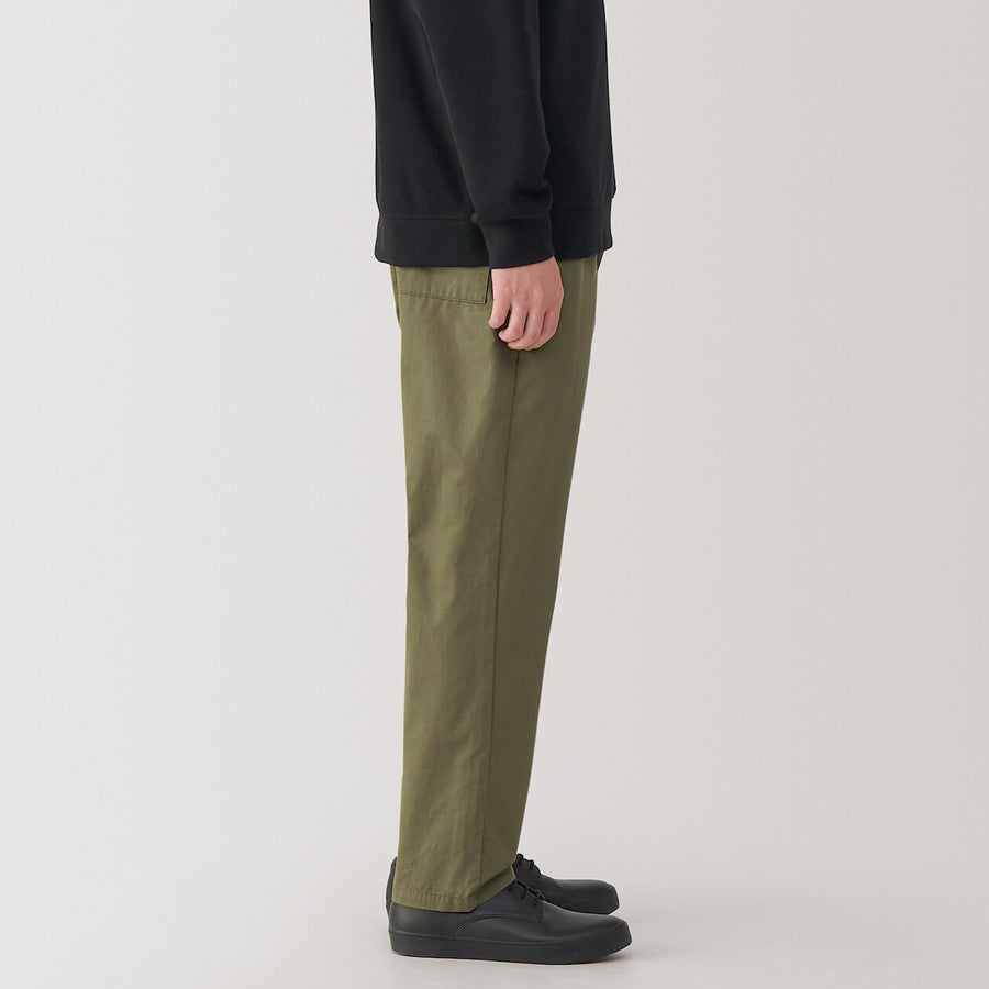 M's Washed cotton easy pants Charcoal greyXS