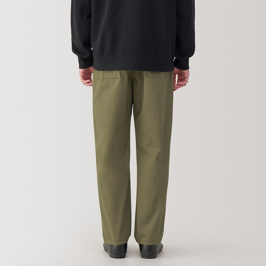M's Washed cotton easy pants Charcoal greyXS