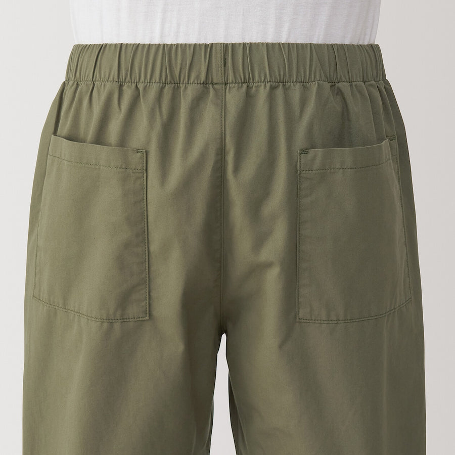M's Washed cotton easy pants Charcoal greyXS