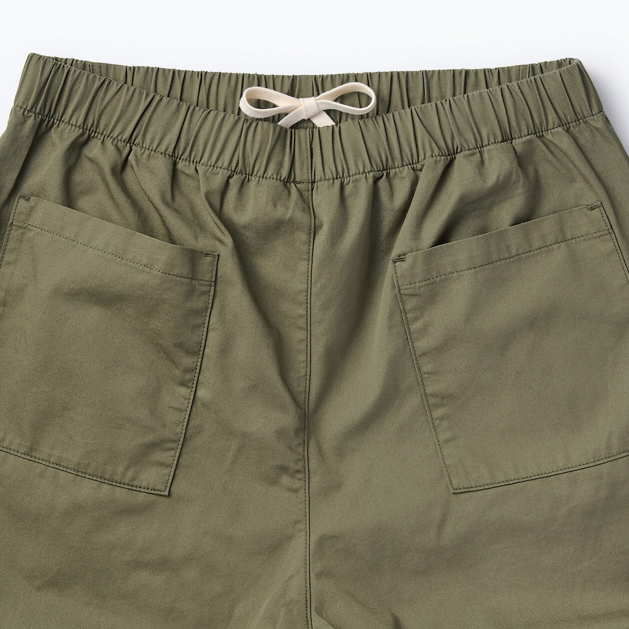 M's Washed cotton easy pants Charcoal greyXS