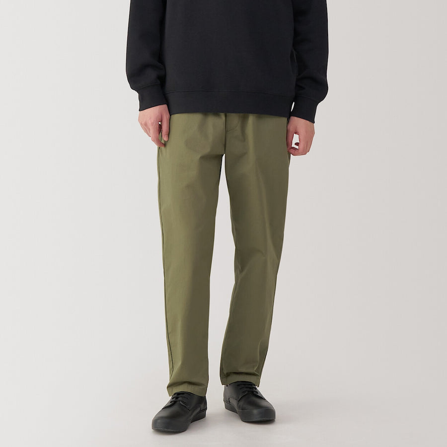 M's Washed cotton easy pants Charcoal greyXS