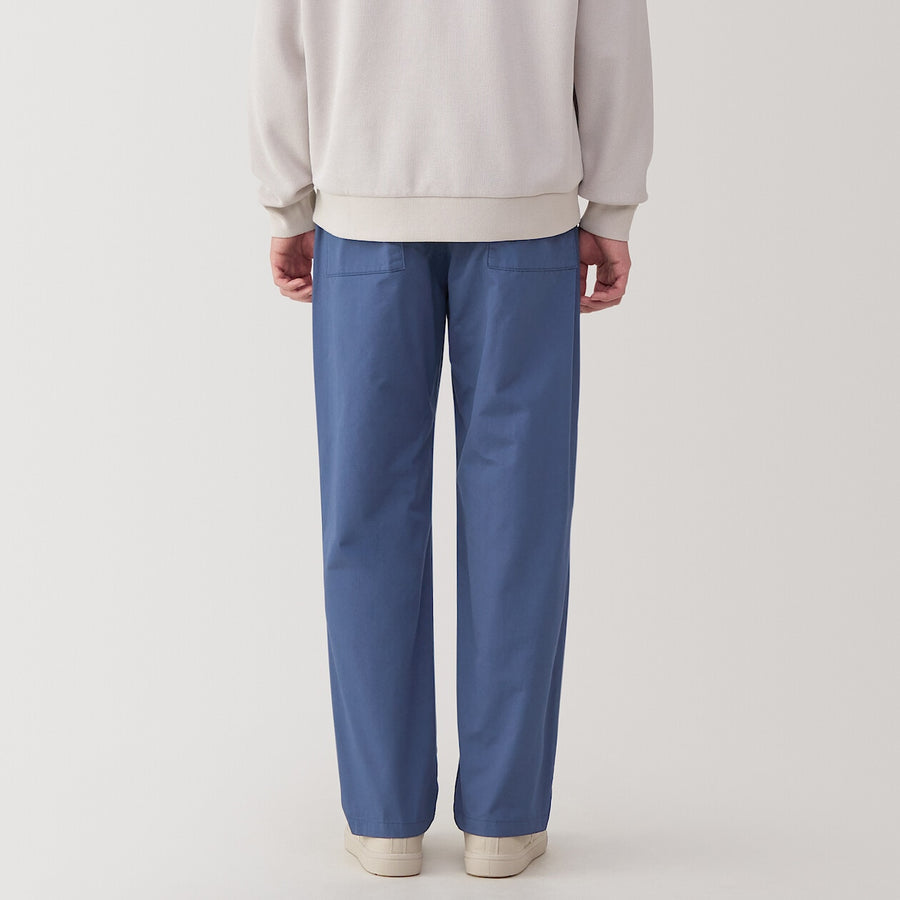M's Washed cotton easy pants Charcoal greyXS