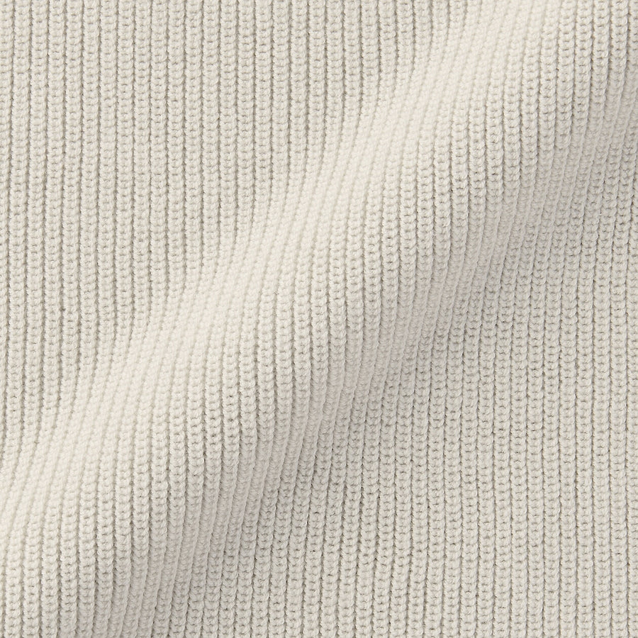 M's Washable ribbed crew neck sweater GreyXS