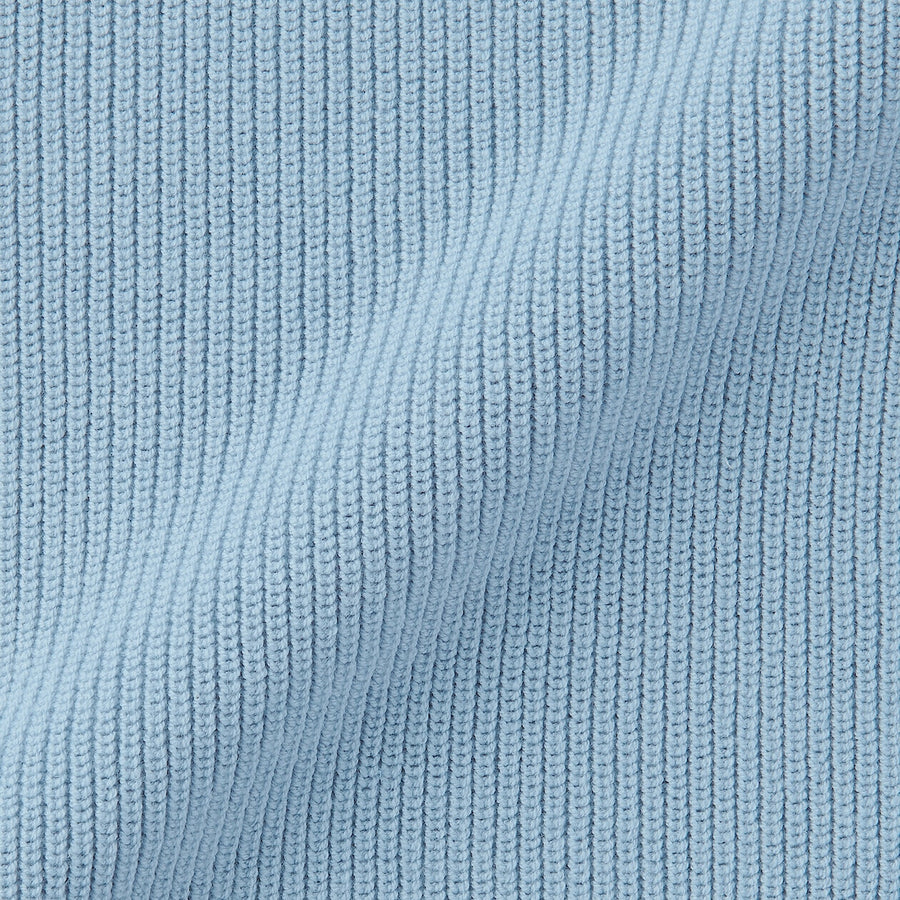M's Washable ribbed crew neck sweater GreyXS