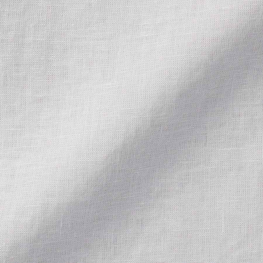 M's Washed linen stand collar L/Slv shirt WhiteXS