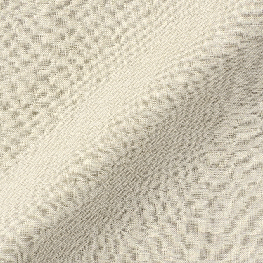 M's Washed linen stand collar L/Slv shirt WhiteXS