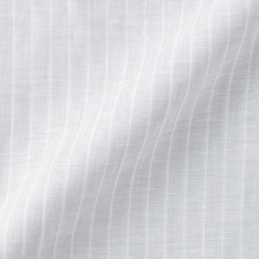 M's Washed linen L/Slv shirt (OS) WhiteXS