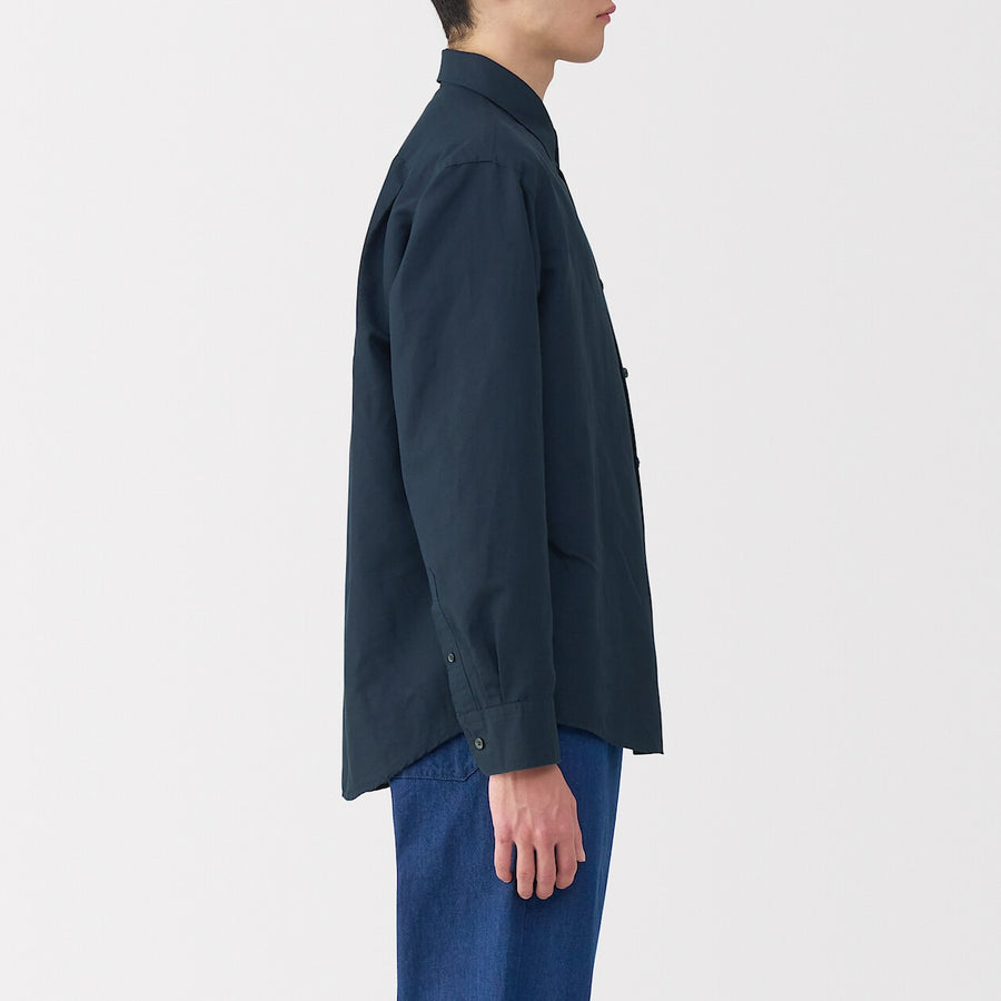 M's Hemp cotton L/Slv shirt WhiteXS