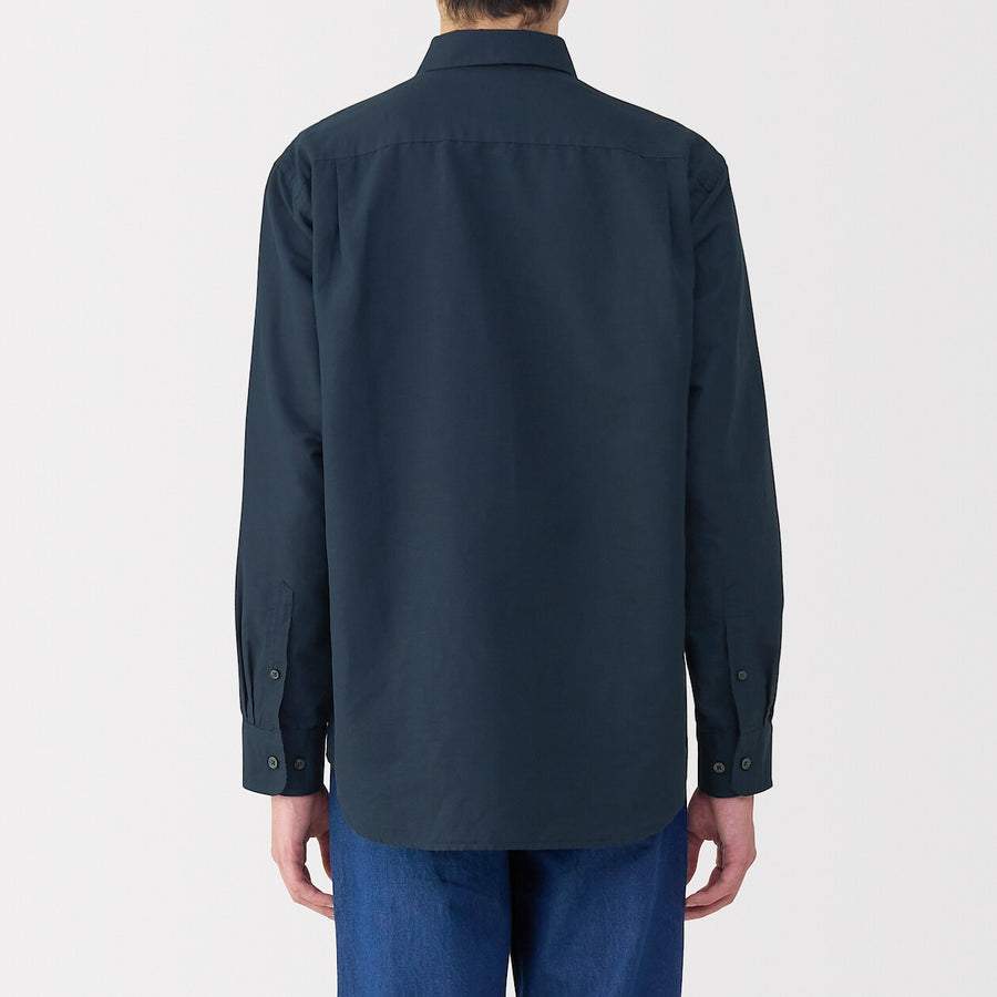 M's Hemp cotton L/Slv shirt WhiteXS