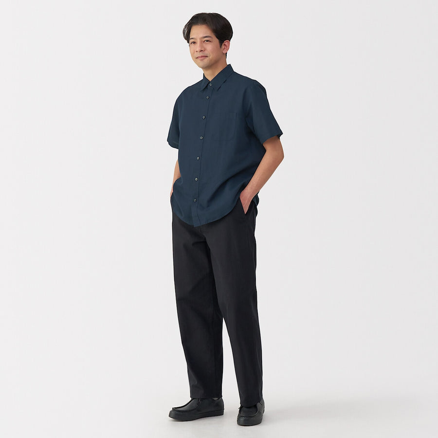 M's Hemp cotton S/Slv shirt WhiteXS