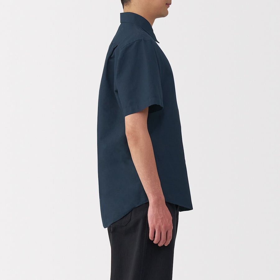 M's Hemp cotton S/Slv shirt WhiteXS