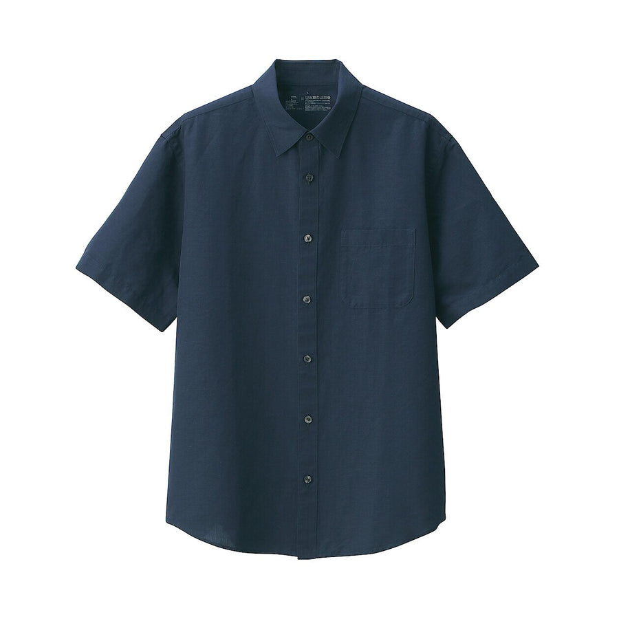 M's Hemp cotton S/Slv shirt WhiteXS