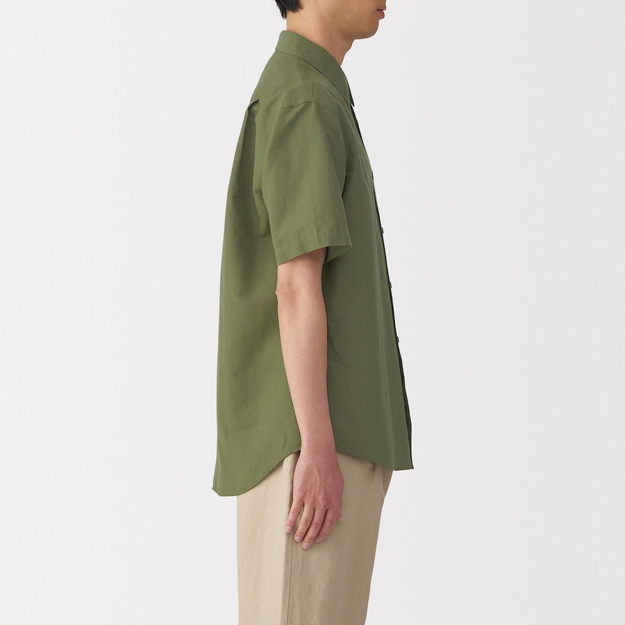 M's Hemp cotton S/Slv shirt WhiteXS