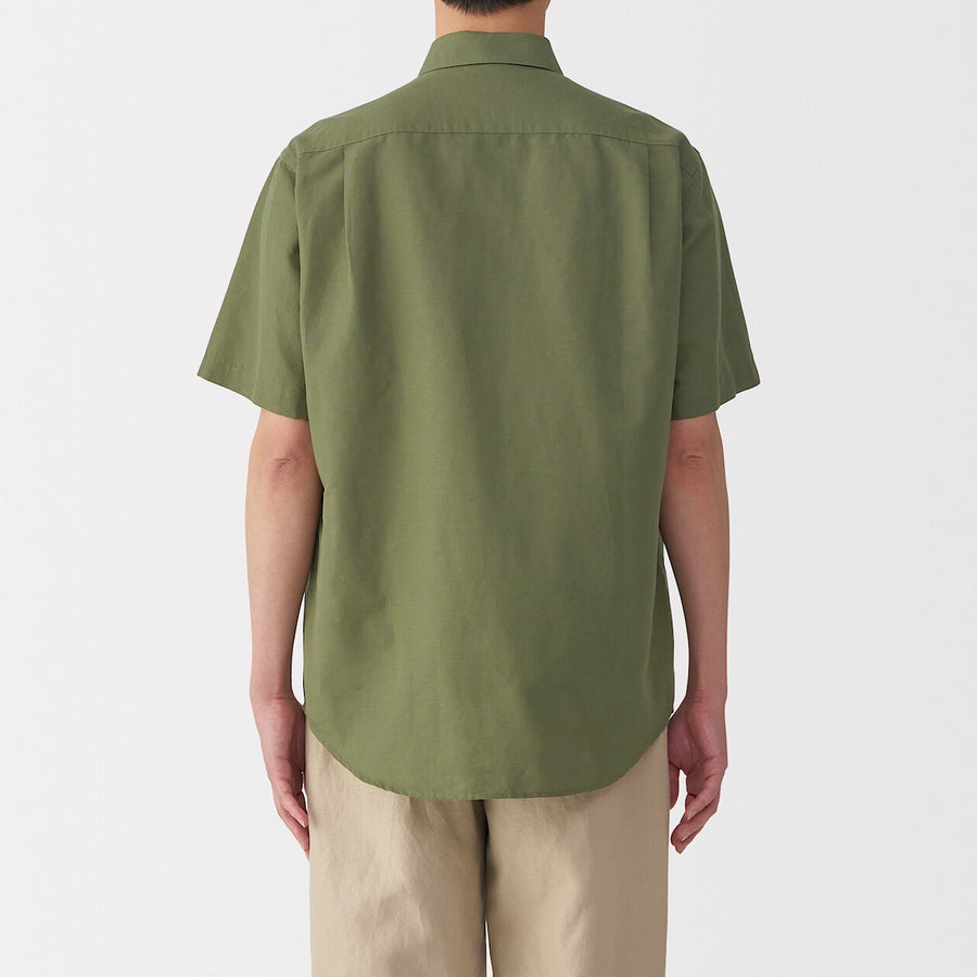 M's Hemp cotton S/Slv shirt WhiteXS