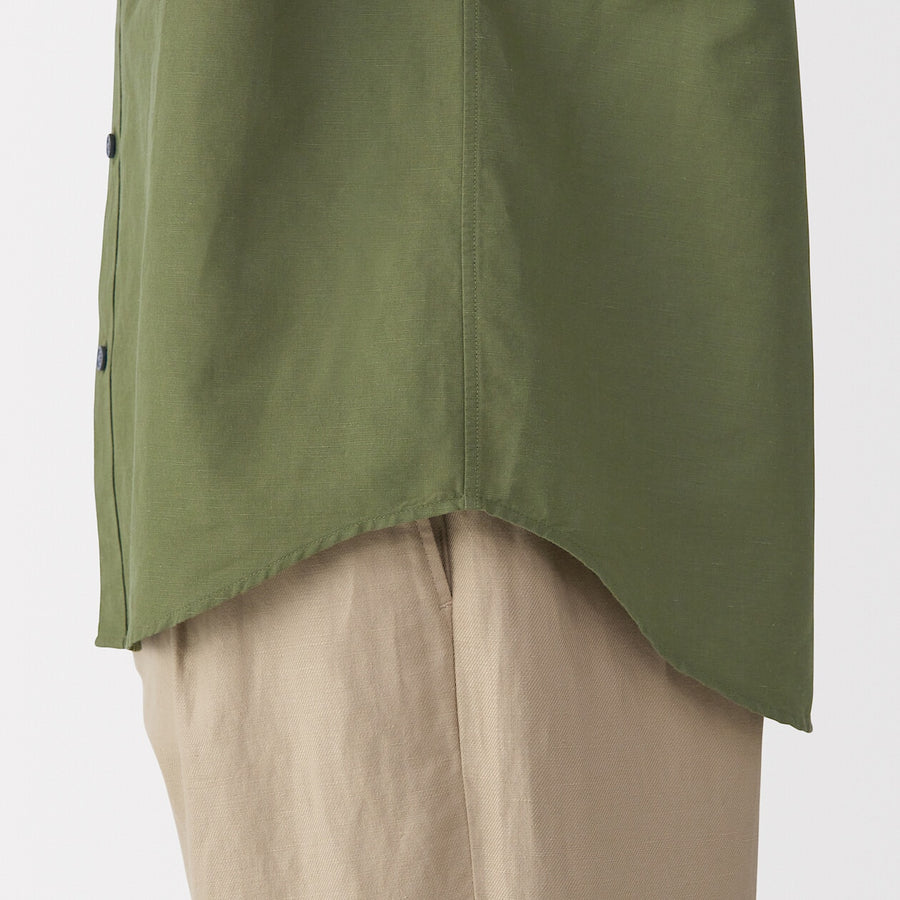 M's Hemp cotton S/Slv shirt WhiteXS