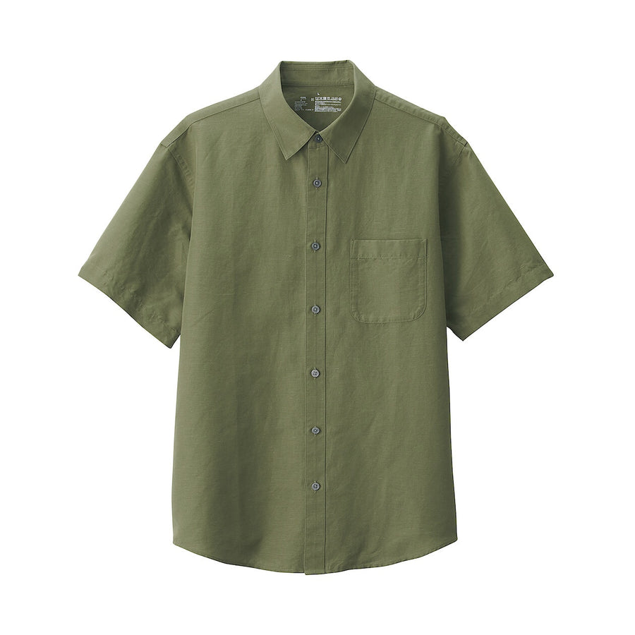 M's Hemp cotton S/Slv shirt WhiteXS