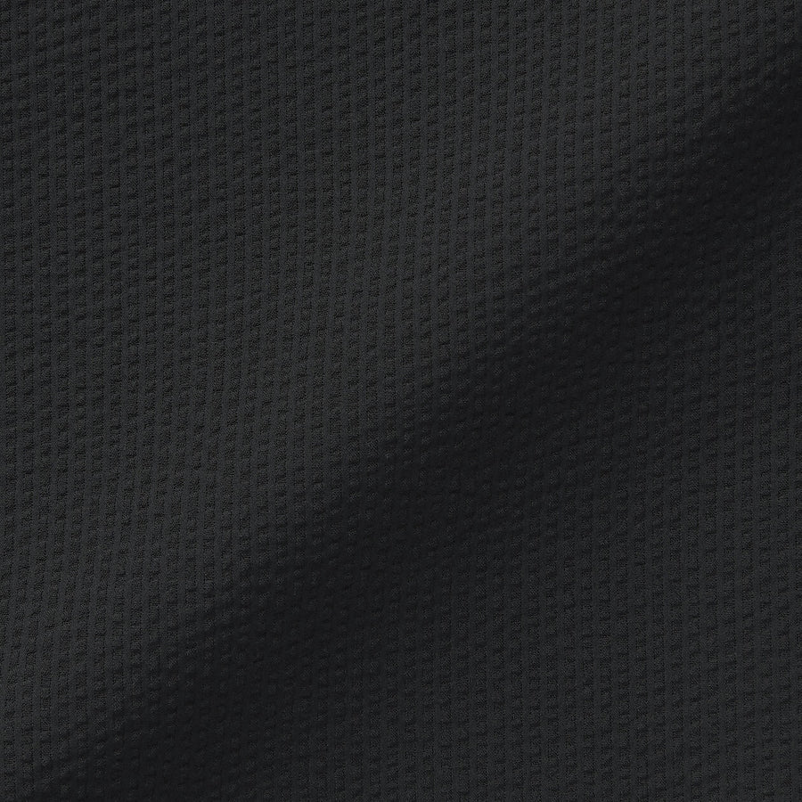 M's Breathable seersucker open collar S/Slv shirt L greyXS